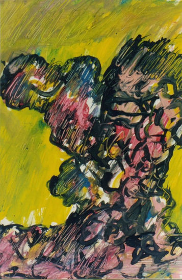 MUTACIÓN XXI,1984 Gouache Paper Figure Painting