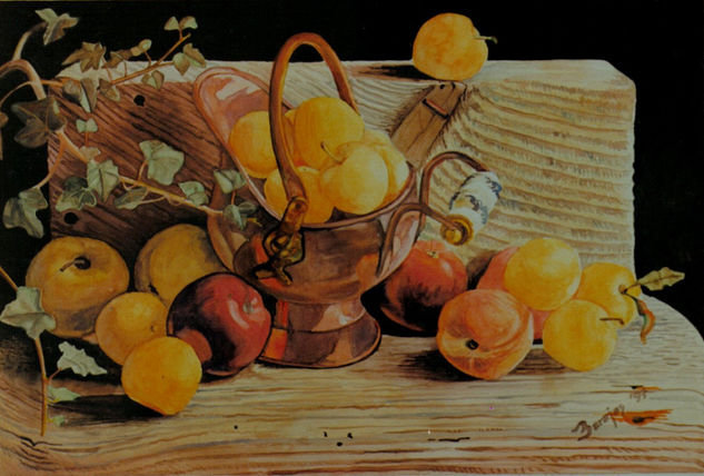 Bodegon con Manzanas Watercolour Paper Still Life Paintings