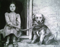 Niña con perro