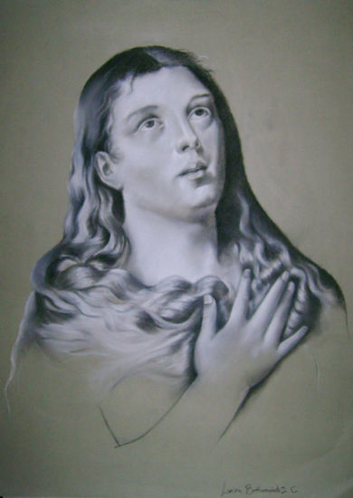 Magdalena penitente Charcoal