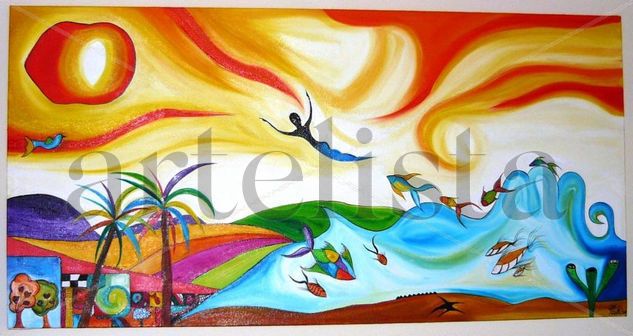 Las palmeras del Chato. Oil Canvas Landscaping