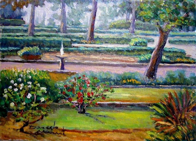 PARQUE - 32 x 24 cms Oil Canvas Landscaping