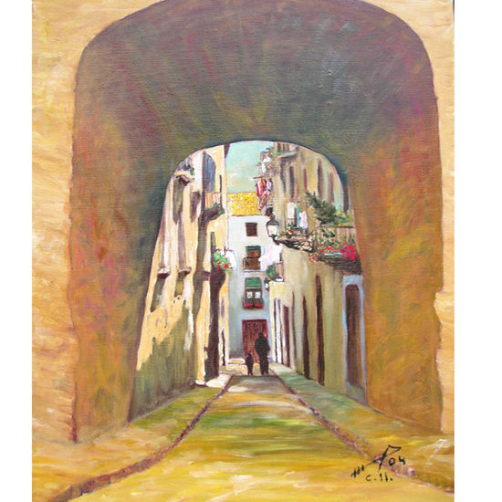 CARRER STA. TECLA (Tarragona) Oil Canvas