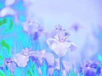 Flores azul verdoso