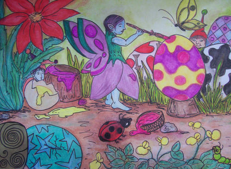 Decorando los huevos