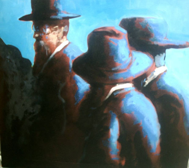 Pintura de cuatro hombres Oil Canvas Figure Painting