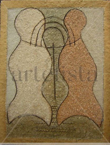 Textura 15 Mixed media Panel Figure Painting