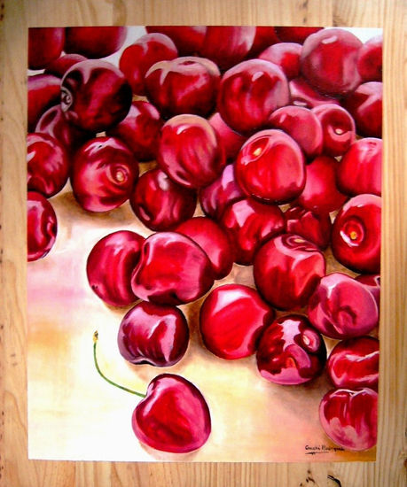 Cerezas Oil Canvas Still Life Paintings