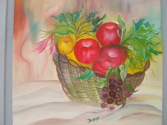 FRUIT BASQUET     22X26 Oil Canvas Still Life Paintings