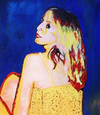 Mujer de amarillo