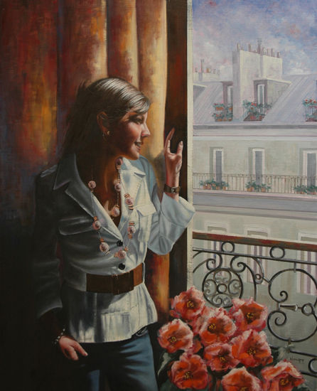 Primavera en Paris Oil Canvas Figure Painting