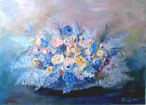 Flores en el tiempo Oil Canvas