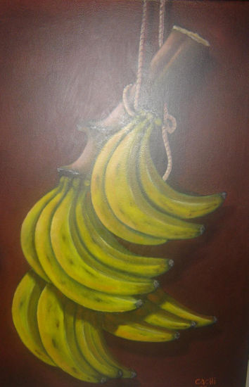 Platanos Maduros Oil Canvas Still Life Paintings