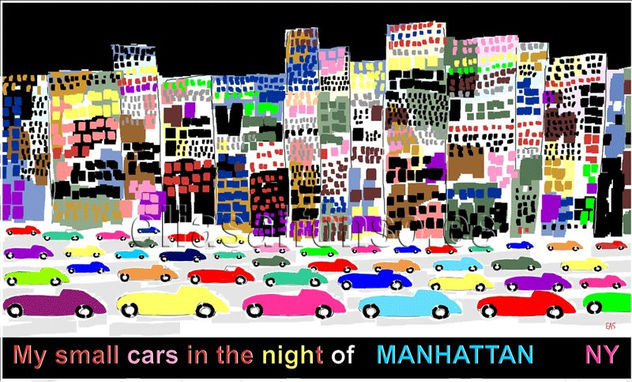 Mis cochecitos en la noche de Manhattan