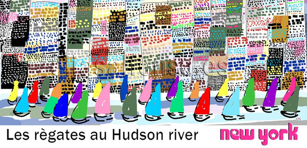 Les régates au Hudson river