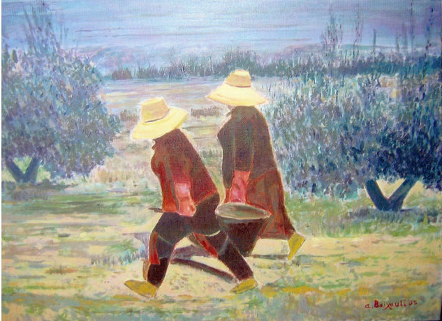 Campesinos Oil Canvas Landscaping