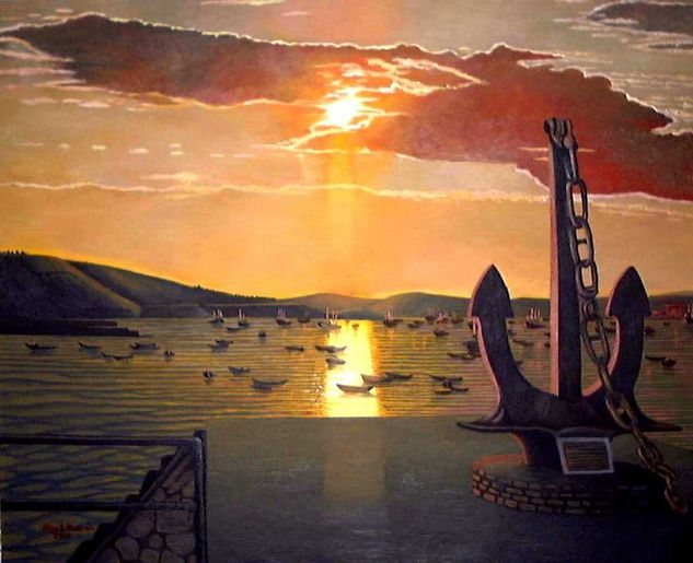 Atardecer en Finisterre Oil Canvas