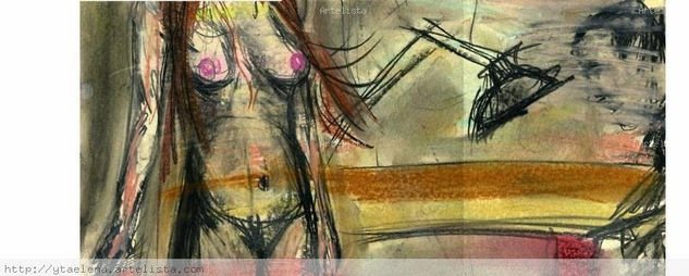 Arcoiris de sombras Mixed media Card Nude Paintings