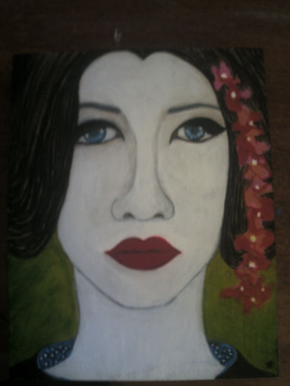 Gueisha Acrylic Panel Figure Painting