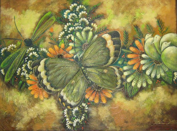 mariposas en el jardin