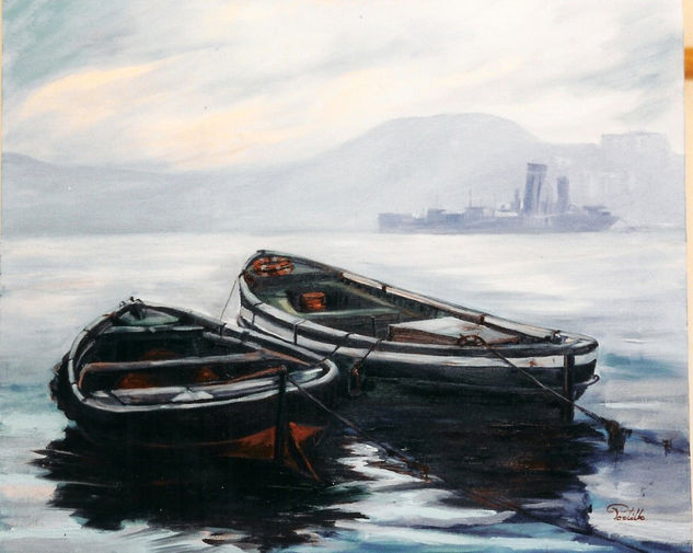 BARCAS Oil Canvas Marine Painting