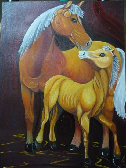 CUIDADOS Oil Canvas Animals