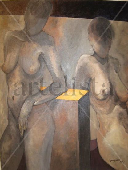 Afectos Especiales Acrylic Textile Nude Paintings