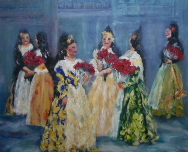 Ofrenda Oil Canvas Figure Painting