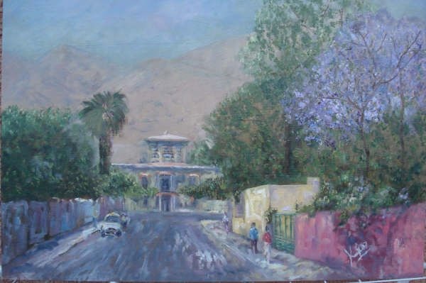 PALACIO VIÑA DE CRISTO EN COPIAPO Oil Canvas Landscaping