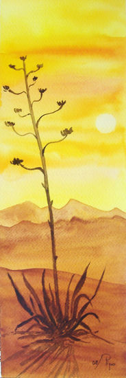 pita al atardecer - vendido Watercolour Paper Landscaping