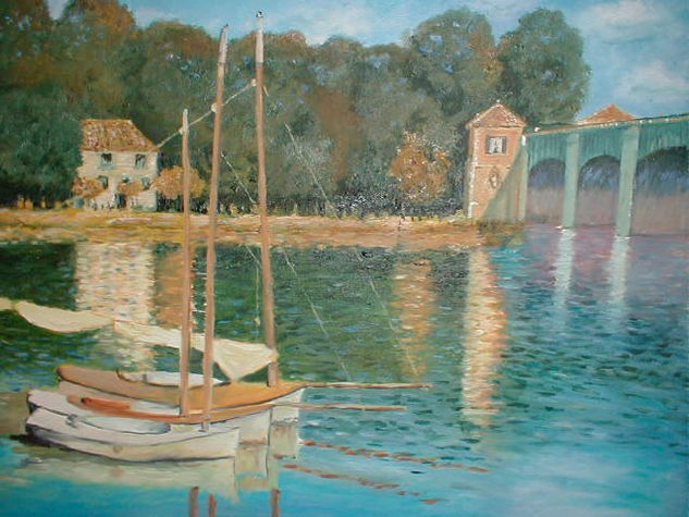 C. Monet Óleo Lienzo Paisaje