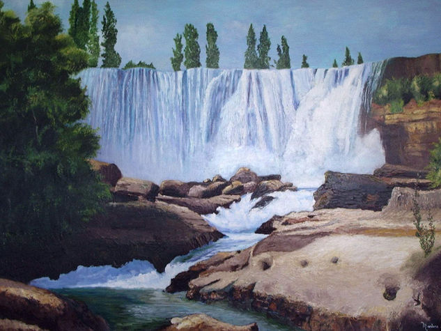 El salto del Laja Oil Canvas