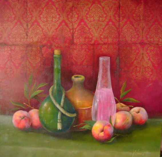 Sinfonia en Rojo Oil Canvas Still Life Paintings