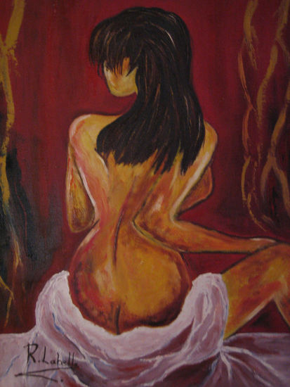 Desnudo entre cortinas Oil Canvas Nude Paintings