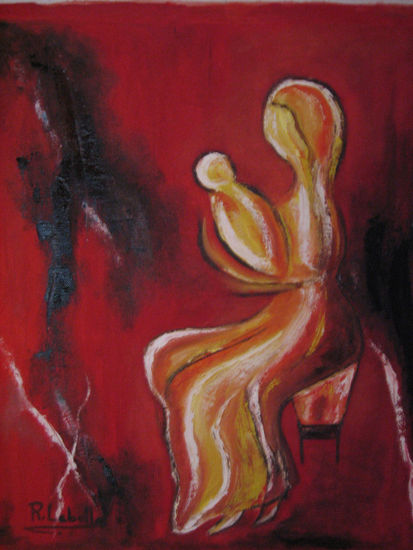 Maternidad Oil Canvas Figure Painting