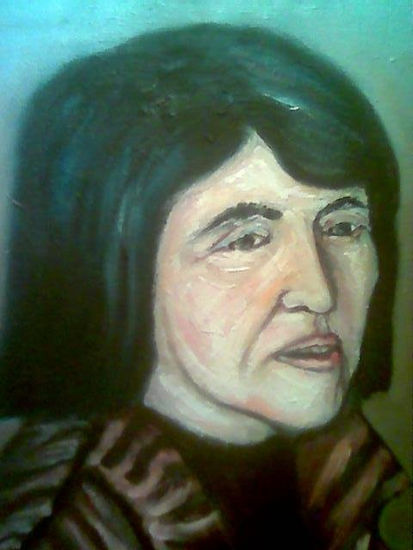 RETRATO de mi madre.- Óleo Lienzo Retrato