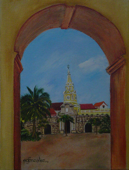 TORRE DEL RELOJ Oil Canvas Landscaping