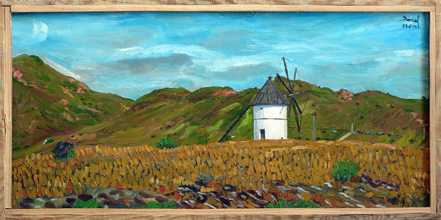 Paisaje con Molino Oil Panel Landscaping