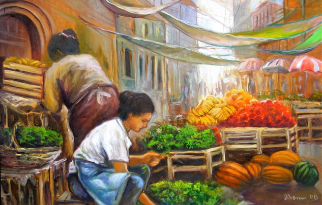 Mercado 4 Oil Canvas Landscaping