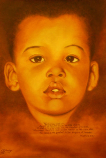 Chamaco de Barrio Oil Canvas Portrait