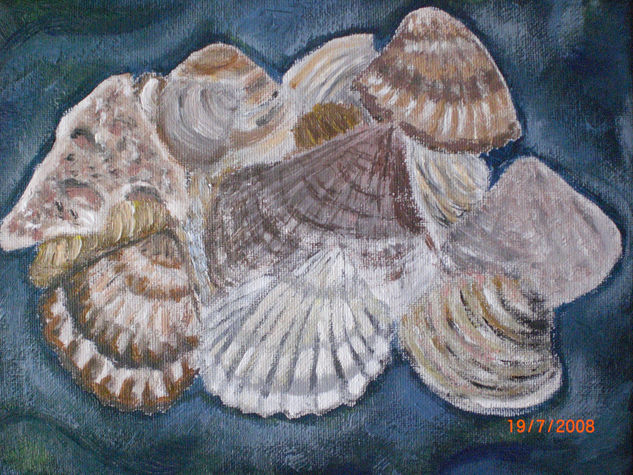 Conchas Acrylic Canvas Marine Painting