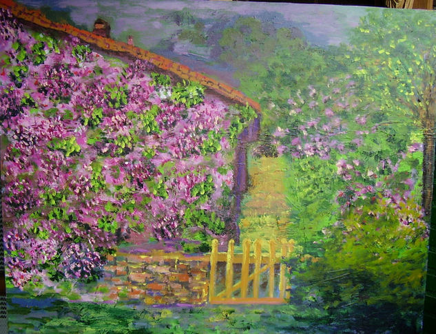 Tapia rosa Oil Canvas Landscaping