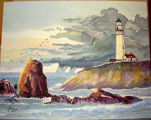 El faro Oil Canvas Landscaping