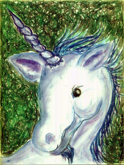 Pequeño unicornio Pastel Cartulina Paisaje