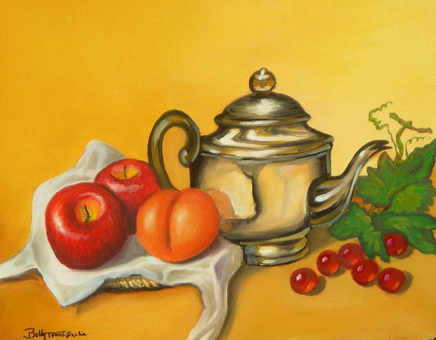 Bodegón cálido Oil Canvas Still Life Paintings