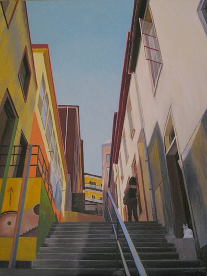 Pasaje Fisher, Valparaiso Oil Canvas Landscaping