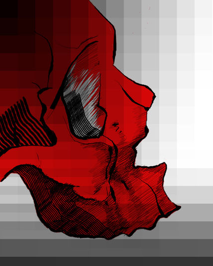 cráneo rojo II
