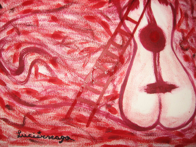 EL VINO SUEÑA Mixed media Paper Nude Paintings