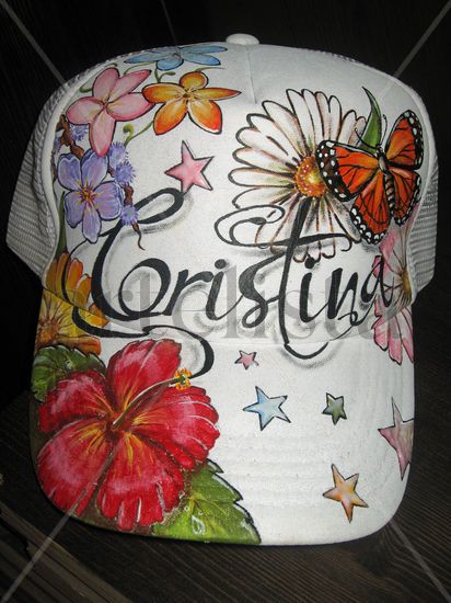 Cristina butterfly Acrylic Textile Floral Painting