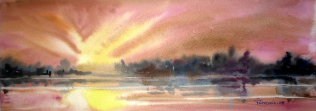 Amanecer en Villafranca Watercolour Paper Landscaping